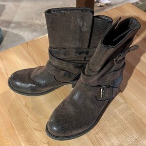 Brown leather Ankle boots